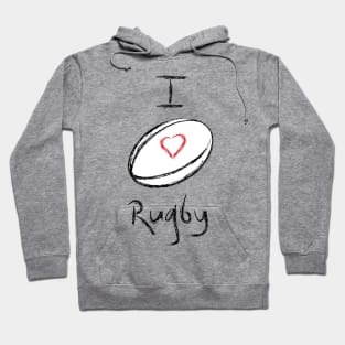 I love rugby Hoodie